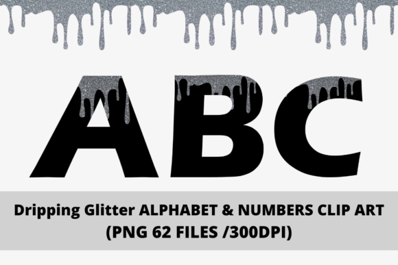 Black Dripping Glitter Alphabet Graphics Freebies Review