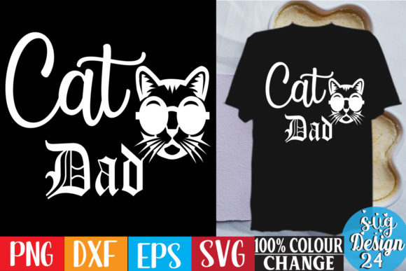 Cat Dad Free Cat Free Svg Design Bundle Graphics and Freebies