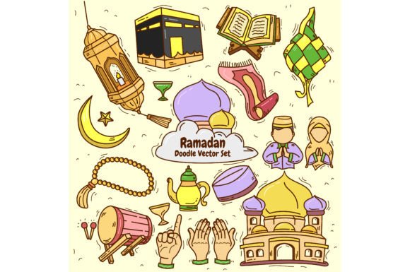 Doodle Graphic Ramadan Islamic Elements Graphics and Freebies