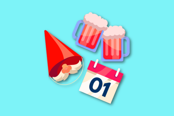 New Year Party Set Bundle Graphics Freebies