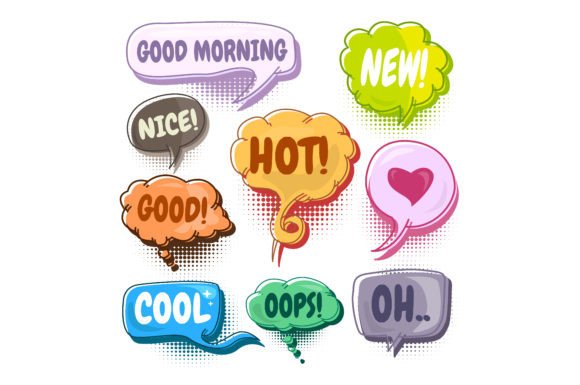 Review: Colorful Comic Speech Bubble Embroidery Design