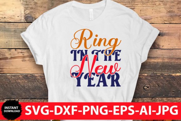 Ring in the New Year 1 SVG: A Festive Graphic for Crafts and Merch
