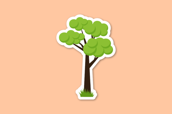 Sticker Tree Graphic Design Collection for Graphics and Crafts