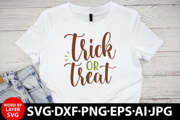 Trick or Treat Fall SVG for Crafts and Graphics